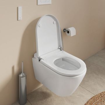 DURAVIT SENSOWASH D-NEO závesné WC compact, s bidetovým SoftClose sedadlom, Rimless splachovanie, HygieneGlaze 654000012004300 Obrázek - fotka