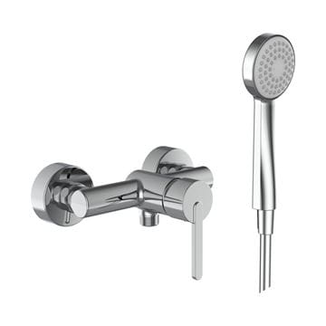 LAUFEN LUA sprchový set s batériou, ručná sprcha, hadica, chróm