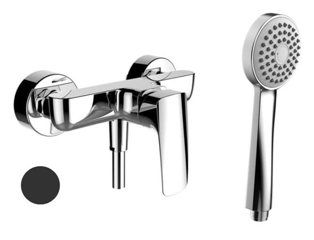 LAUFEN LAURIN sprchový set s batériou, ručná sprcha, hadica, matná čierna HF500750428600 Obrázek - Hlavní obrázek