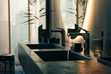 AXOR CITTERIO umývadlová stojanková batéria, s odtokovou súpravou, EcoSmart, chróm 39024000 Obrázek - fotka