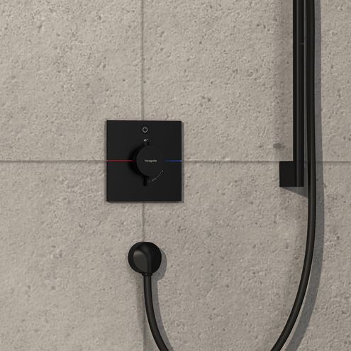 HANSGROHE SHOWERSELECT COMFORT E podomietková termostatická batéria, matná čierna 15571670 Obrázek - fotka