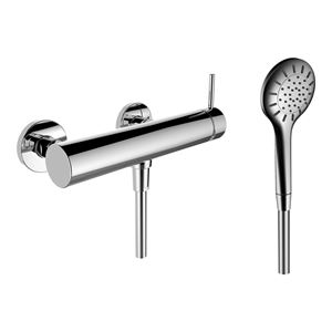 LAUFEN TWINPLUS SLIM sprchový set s batériou, ručná sprcha, hadica, chróm