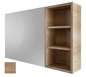 EDEN OLIVÍN zrkadlová skrinka 80x60x18 cm, lamino, dub halifax