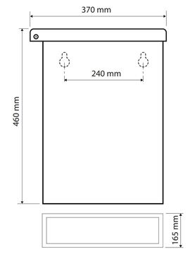 BEMETA odpadkový kôš 25 l, závesný 125115041 Technický nákres