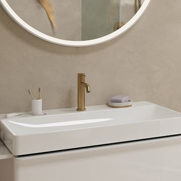 HANSGROHE TECTURIS S umývadlová stojanková batéria, CoolStart, EcoSmart+, brúsený bronz 73312140 Obrázek - fotka