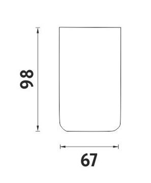 NIMCO OMI pohárik, polyresin, biela OM 16058-05 Technický nákres