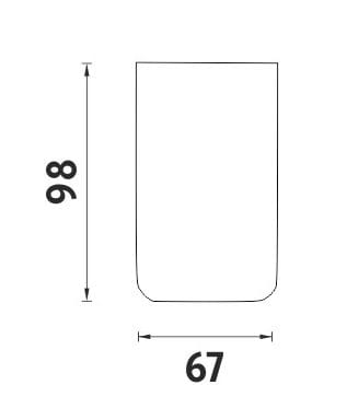 NIMCO OMI pohárik, polyresin, biela OM 16058-05 Technický nákres