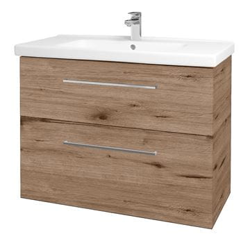 DŘEVOJAS PROJECT SZZ2 100 skrinka pod umývadlo 99x44,8x56 cm, 2 zásuvky, úchytka chróm lesk, herkules 416546-T04 Obrázek - fotka