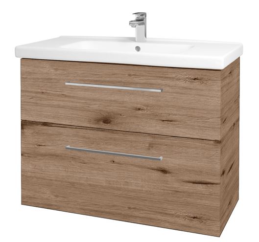 DŘEVOJAS PROJECT SZZ2 100 skrinka pod umývadlo 99x44,8x56 cm, 2 zásuvky, úchytka chróm lesk, herkules 416546-T04 Obrázek - fotka