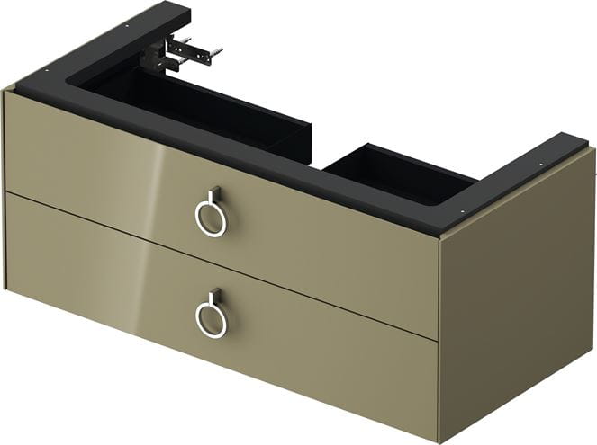 DURAVIT WHITE TULIP skrinka pod umývadlo 98,4x45,8x41 cm, 2 zásuvky, kamenne šedá vysoký lesk WT43520H2H2 Obrázek - Hlavní obrázek