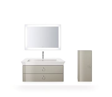 DURAVIT WHITE TULIP skrinka pod umývadlo 98,4x45,8x41 cm, 2 zásuvky, kamenne šedá vysoký lesk WT43520H2H2 Obrázek - fotka