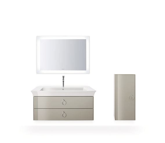 DURAVIT WHITE TULIP skrinka pod umývadlo 98,4x45,8x41 cm, 2 zásuvky, kamenne šedá vysoký lesk WT43520H2H2 Obrázek - fotka