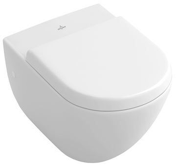 VILLEROY & BOCH SUBWAY závesné WC, ploché splachovanie, CeramicPlus, alpská biela