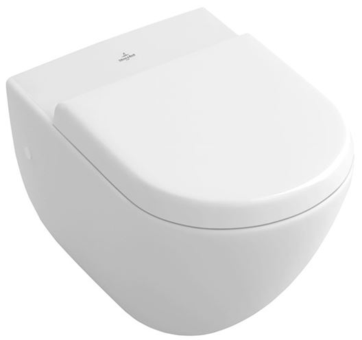 VILLEROY & BOCH SUBWAY závesné WC, ploché splachovanie, CeramicPlus, alpská biela 660310R1 Obrázek - Hlavní obrázek