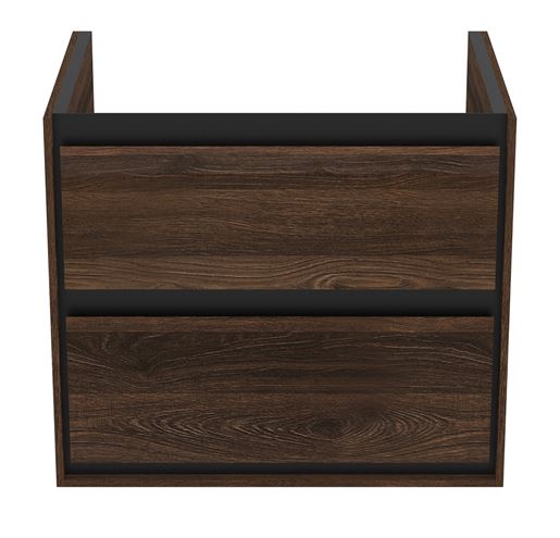IDEAL STANDARD CONNECT AIR 2 skrinka pod umývadlo 60x44x51, 7 cm, 2 zásuvky, matná čierna / vlašský orech R0473NE Obrázek - fotka