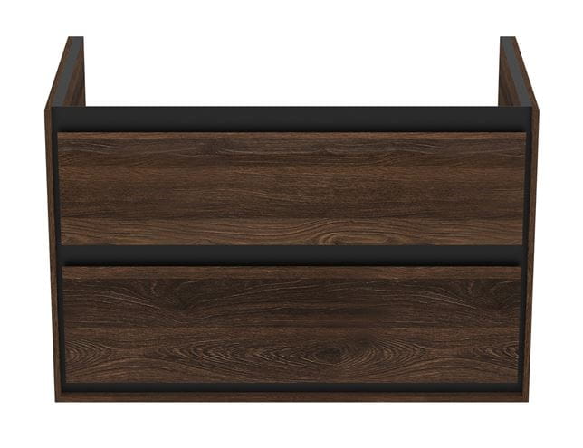 IDEAL STANDARD CONNECT AIR 2 skrinka pod umývadlo 80x44x51, 7 cm, 2 zásuvky, matná čierna / vlašský orech R0474NE Obrázek - fotka