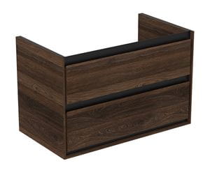 IDEAL STANDARD CONNECT AIR 2 skrinka pod umývadlo 80x44x51, 7 cm, 2 zásuvky, matná čierna / vlašský orech