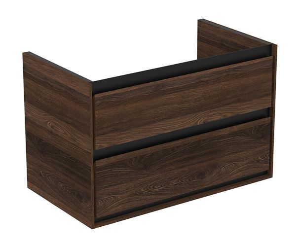 IDEAL STANDARD CONNECT AIR 2 skrinka pod umývadlo 80x44x51, 7 cm, 2 zásuvky, matná čierna / vlašský orech R0474NE Obrázek - Hlavní obrázek