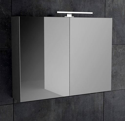 CONCEPT 250 zrkadlová skrinka 80x60x16 cm, osvetlenie, antracit lesk PTA-017 Obrázek - fotka