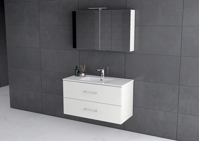 CONCEPT 250 zrkadlová skrinka 60x60x16 cm, osvetlenie, lesklá biela PTA-014 Obrázek - fotka