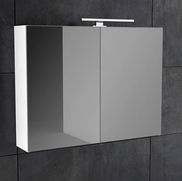 CONCEPT 250 zrkadlová skrinka 80x60x16 cm, osvetlenie, lesklá biela PTA-016 Obrázek - fotka
