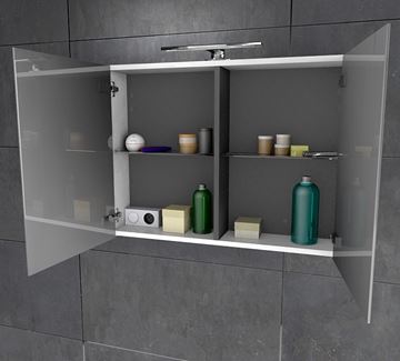 CONCEPT 250 zrkadlová skrinka 60x60x16 cm, osvetlenie, lesklá biela PTA-014 Obrázek - fotka