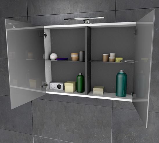 CONCEPT 250 zrkadlová skrinka 60x60x16 cm, osvetlenie, lesklá biela PTA-014 Obrázek - fotka