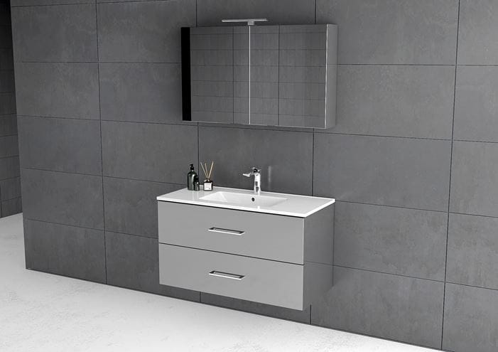 CONCEPT 250 zrkadlová skrinka 80x60x16 cm, osvetlenie, antracit lesk PTA-017 Obrázek - fotka