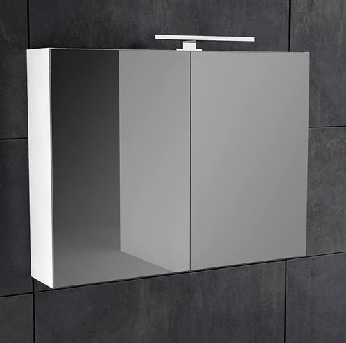 CONCEPT 250 zrkadlová skrinka 100x60x16 cm, osvetlenie, lesklá biela PTA-018 Obrázek - fotka