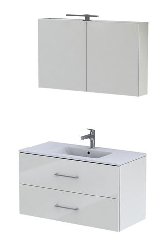 CONCEPT 250 zrkadlová skrinka 60x60x16 cm, osvetlenie, lesklá biela PTA-014 Obrázek - fotka