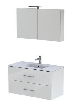 CONCEPT 250 zrkadlová skrinka 80x60x16 cm, osvetlenie, lesklá biela PTA-016 Obrázek - fotka