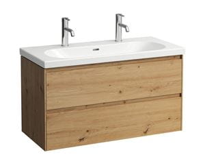 LAUFEN LANI skrinka pod dvojumývadlo 98,4x44,8x51,5 cm, 2 zásuvky, s organizérom, divoký dub