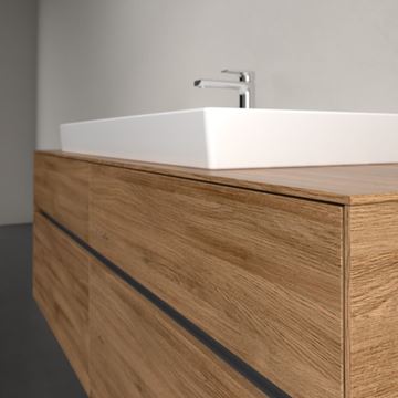 VILLEROY & BOCH COLLARO skrinka pod umývadlo 160x54,8x50 cm, 4 zásuvky, s osvetlením, Oak Kansas C031B0RH Obrázek - fotka