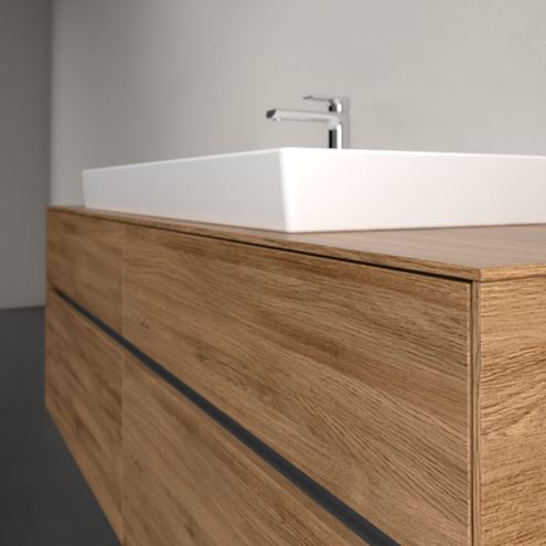 VILLEROY & BOCH COLLARO skrinka pod umývadlo 160x54,8x50 cm, 4 zásuvky, s osvetlením, Oak Kansas C031B0RH Obrázek - fotka
