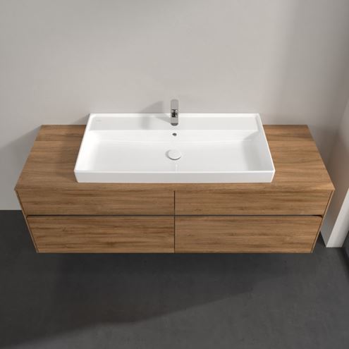 VILLEROY & BOCH COLLARO skrinka pod umývadlo 160x54,8x50 cm, 4 zásuvky, s osvetlením, Oak Kansas C031B0RH Obrázek - fotka