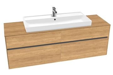 VILLEROY & BOCH COLLARO skrinka pod umývadlo 160x54,8x50 cm, 4 zásuvky, s osvetlením, Oak Kansas C031B0RH Obrázek - fotka