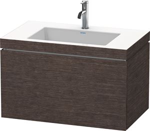 DURAVIT L-CUBE skrinka s umývadlom 80x48x50 cm, 1 zásuvka, Push-open, dub tmavý kartáčovaný