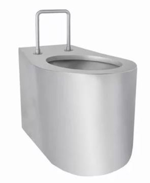 AZP BRNO bezbariérové stacionárne WC, spodný odpad, nerez