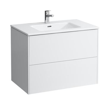 LAUFEN PRO S skrinka s umývadlom 80x50x61 cm, 2 zásuvky, Push-open, s organizérom, matná biela