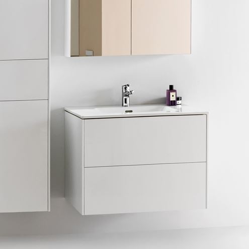 LAUFEN PRO S skrinka s umývadlom 80x50x61 cm, 2 zásuvky, Push-open, s organizérom, matná biela H8649612601041 Obrázek - fotka
