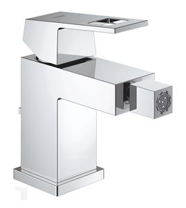 GROHE EUROCUBE bidetová stojanková batéria, s odtokovou súpravou, Water Saving, chróm