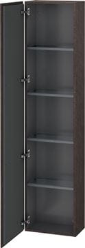 DURAVIT L-CUBE vysoká skrinka 40x24,3x176 cm, 1 dvierka, pánty vľavo, Push-open, Dark Brushed Oak