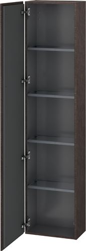 DURAVIT L-CUBE vysoká skrinka 40x24,3x176 cm, 1 dvierka, pánty vľavo, Push-open, Dark Brushed Oak LC1170L7272 Obrázek - Hlavní obrázek