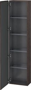 DURAVIT L-CUBE vysoká skrinka 40x24,3x176 cm, 1 dvierka, pánty vľavo, Push-open, Dark Brushed Oak
