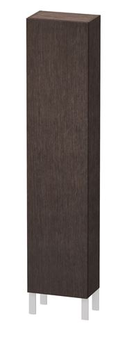 DURAVIT L-CUBE vysoká skrinka 40x24,3x176 cm, 1 dvierka, pánty vľavo, Push-open, Dark Brushed Oak LC1170L7272 Obrázek - fotka