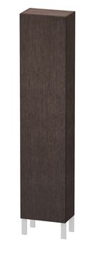 DURAVIT L-CUBE vysoká skrinka 40x24,3x176 cm, 1 dvierka, pánty vpravo, Push-open, Dark Brushed Oak