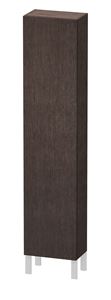 DURAVIT L-CUBE vysoká skrinka 40x24,3x176 cm, 1 dvierka, pánty vpravo, Push-open, Dark Brushed Oak