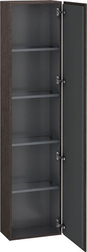 DURAVIT L-CUBE vysoká skrinka 40x24,3x176 cm, 1 dvierka, pánty vpravo, Push-open, Dark Brushed Oak LC1170R7272 Obrázek - fotka