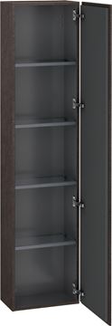 DURAVIT L-CUBE vysoká skrinka 40x24,3x176 cm, 1 dvierka, pánty vpravo, Push-open, Dark Brushed Oak LC1170R7272 Obrázek - fotka