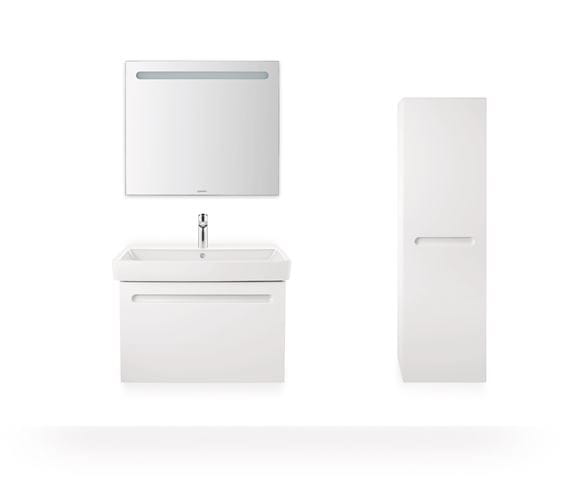 DURAVIT NO.1 nízka skrinka 40x36x132 cm, 1 dvierka, pánty vľavo, matná biela N11308L18180000 Obrázek - fotka